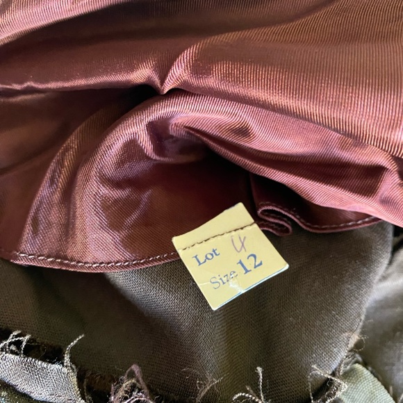 Vintage Chocolate Brown Crushed Velvet Dress - Picture 8 of 9